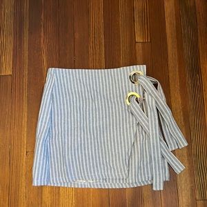 Striped envelope skirt